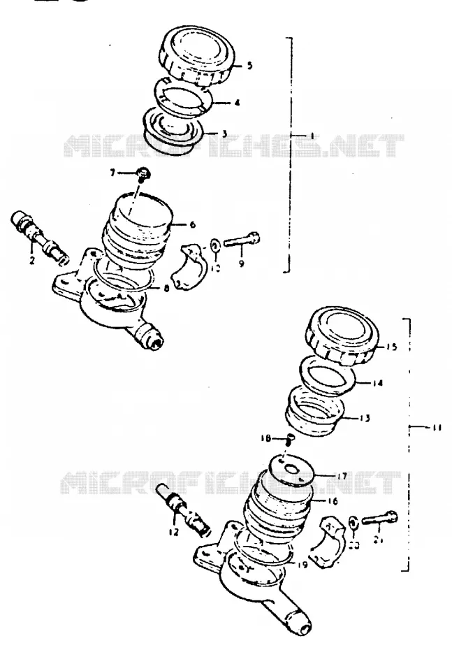HOOFDREMCILINDER (MODELE N) Suzuki MOTO 250 GT 1992  GT250N(N/X)