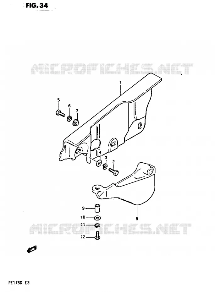 KETTINGKAST Suzuki MOTO 175 PE 1983  PE175D(Z/D)