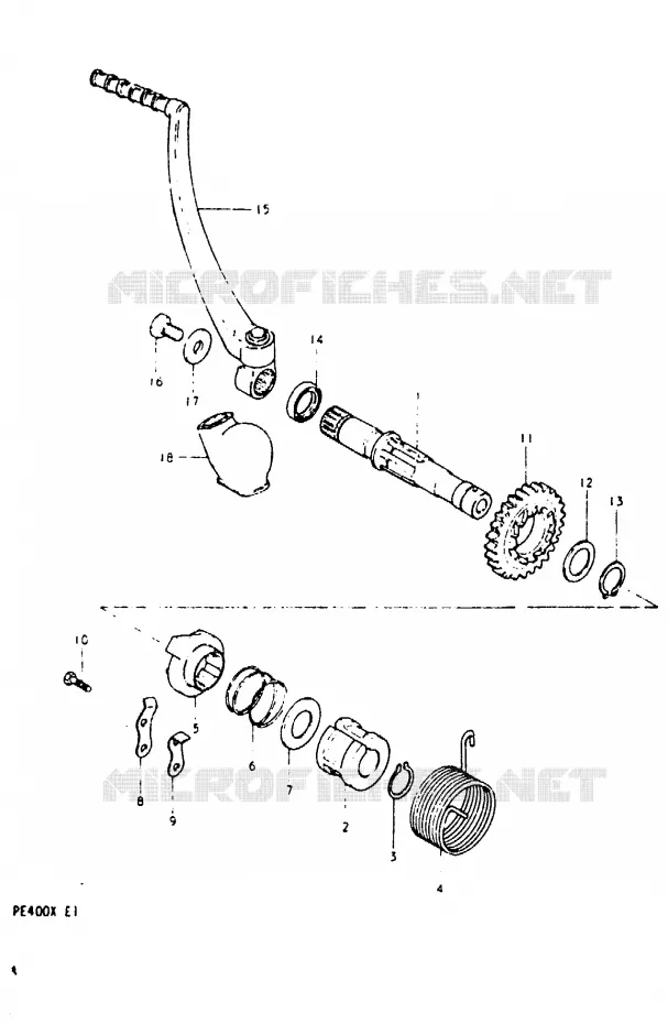 KICKSTARTER Suzuki MOTO 400 PE 1996  PE400T(T/X)