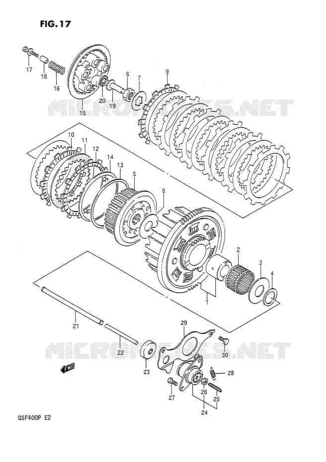 KOPPELING Suzuki MOTO 400 BANDIT 1992  GSF400N(E2)