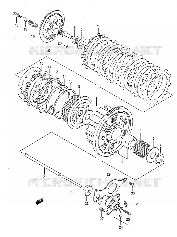 KOPPELING Suzuki MOTO 400 BANDIT-N 1993  GSF400P(E28)