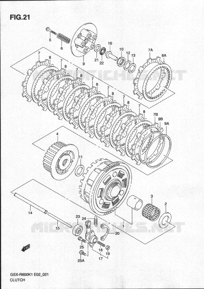 KOPPELING Suzuki MOTO 600 GSX-R 2003  GSX-R600U2K3(E2)