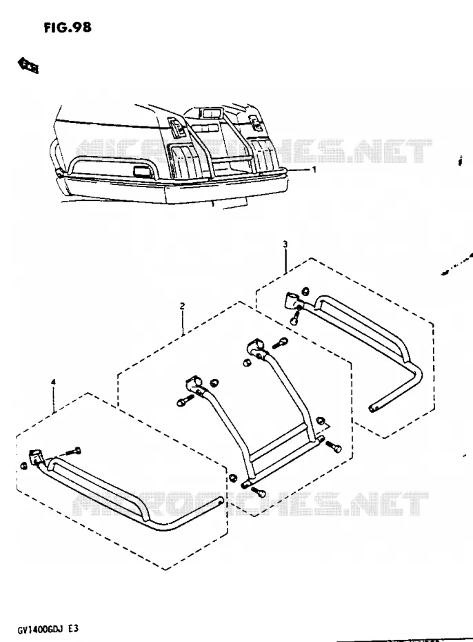 SADDLEBAG TRIM SET Suzuki MOTO 1400 CAVALCADE 1987  GV1400GCH(G/H/J)
