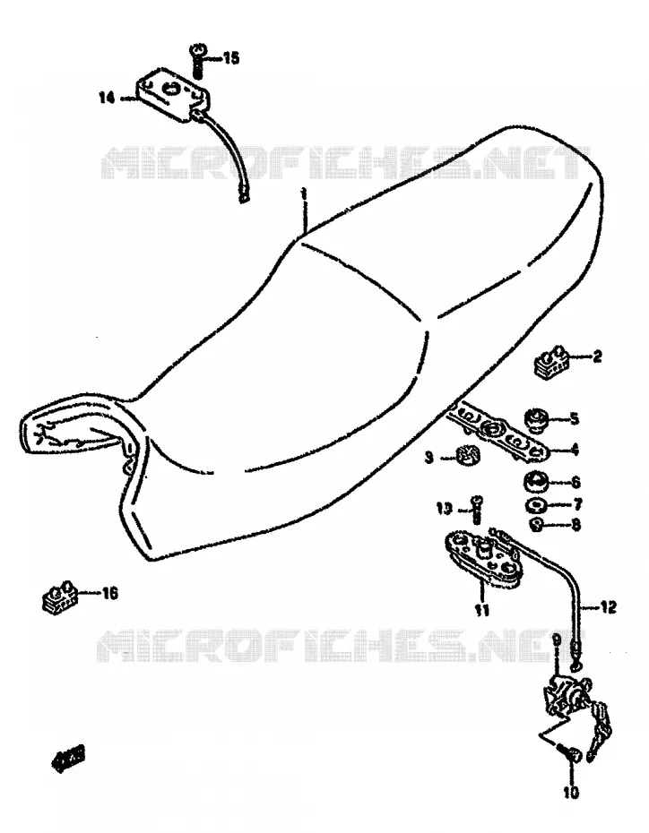 SEAT (MODELE S/T) Suzuki MOTO 750 GSX-F 1990  GSX750FSKL(K-T)