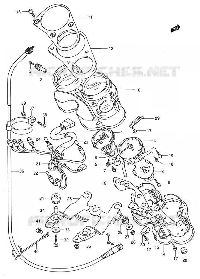 SNELHEIDSMETER (MODELE N/P) Suzuki MOTO 750 GSX-R 1994  GSX-R750WR(E28)