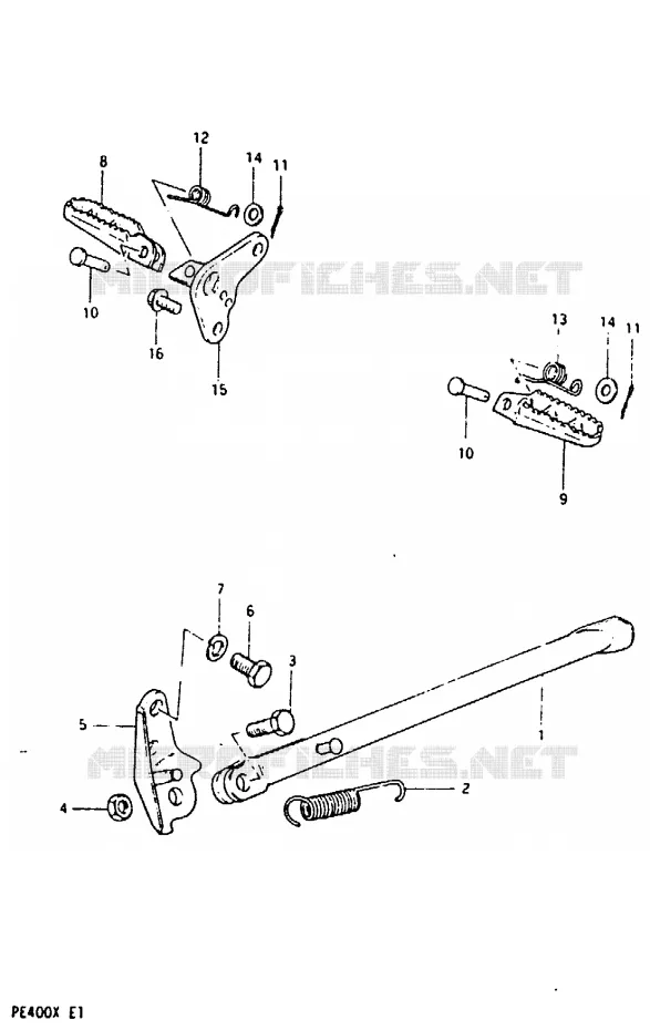 STAND Suzuki MOTO 400 PE 1996  PE400T(T/X)