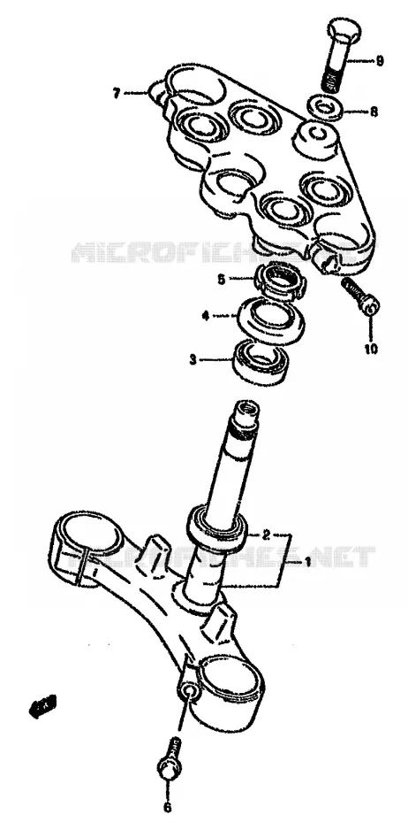 STUURKOLOM Suzuki MOTO 750 GSX-F 1996  GSX750FSKT(K-T)