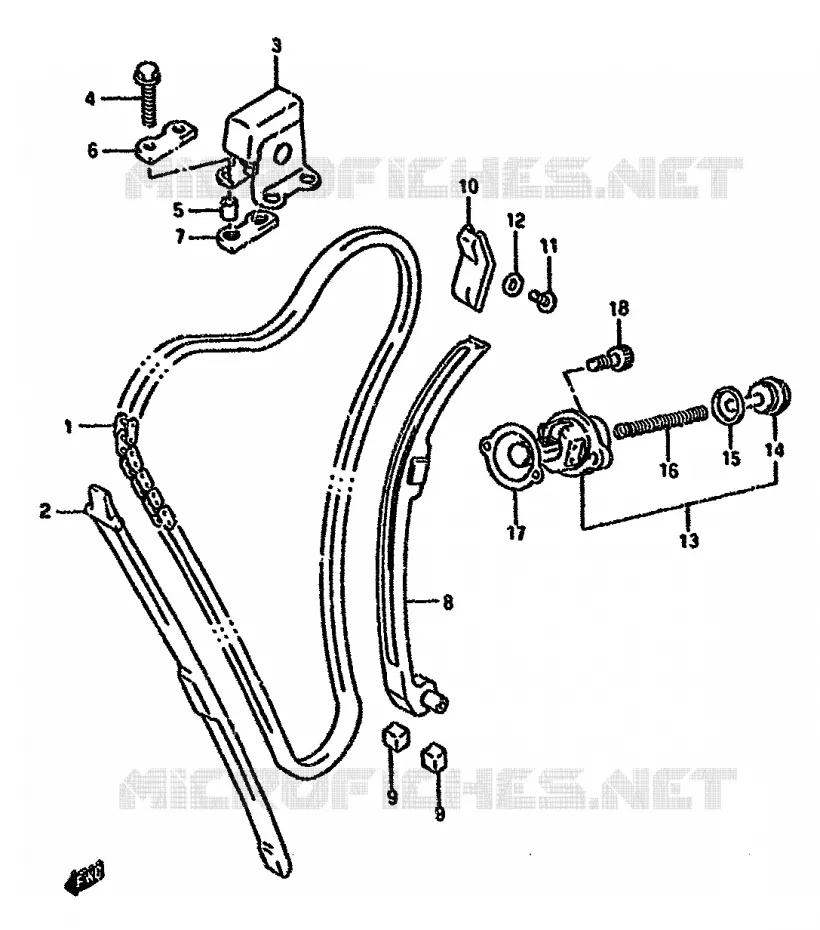 TIMING Suzuki MOTO 750 GSX-F 1992  GSX750FN(K-T)