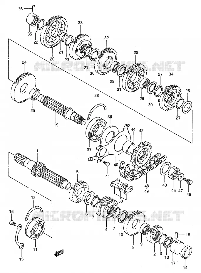 TRANSMISSION Suzuki MOTO 750 GSX-R 1994  GSX-R750WR(E28)
