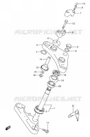 STUURKOLOM (MODELE X/Y/K1 P37) voor Suzuki SAVAGE 650 2002