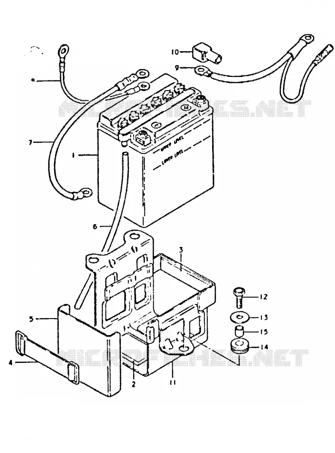 ACCU Suzuki MOTO 400 GSX 1980  GSX400SX(T/X)