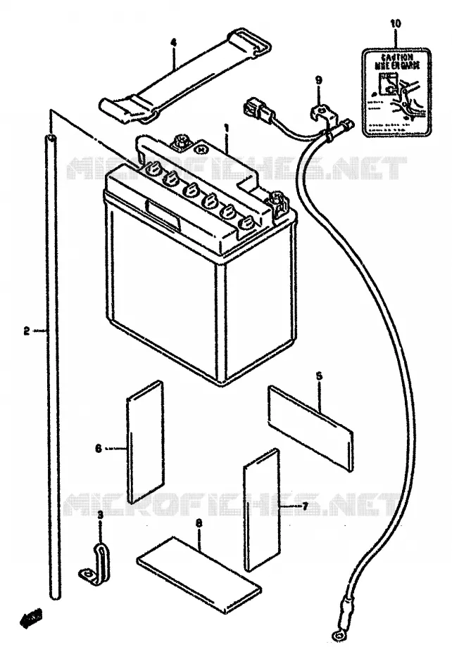 ACCU Suzuki MOTO 750 GSX-F 1994  GSX750FR(K-T)