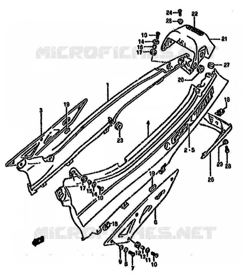 ACHTER KUIP  (MODELE M) Suzuki MOTO 750 GSX-F 1994  GSX750FR(K-T)