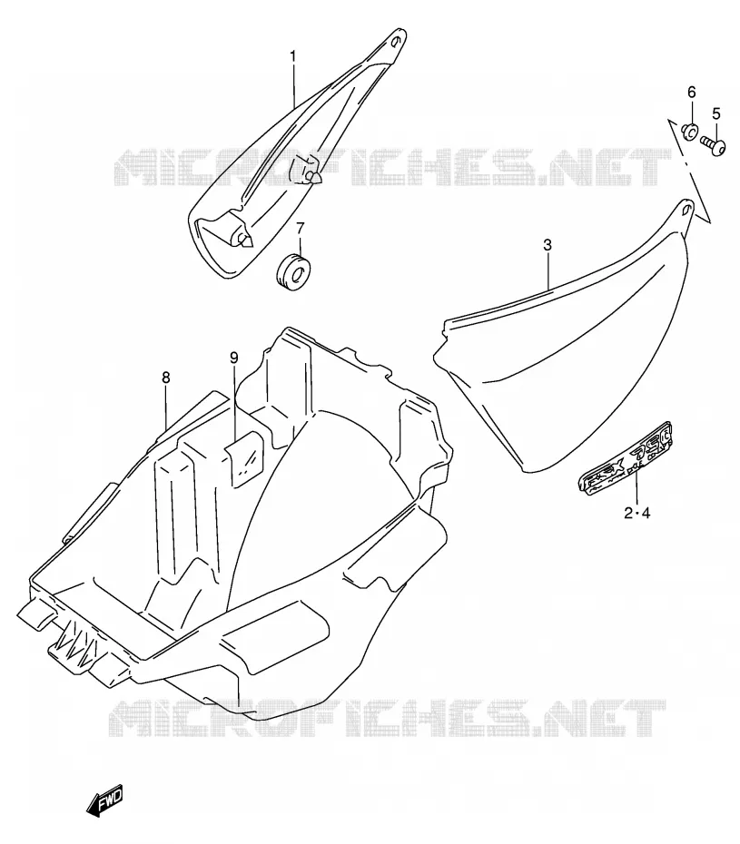 ACHTER KUIP Suzuki MOTO 750 GSX 2001  GSX750K1(E4)