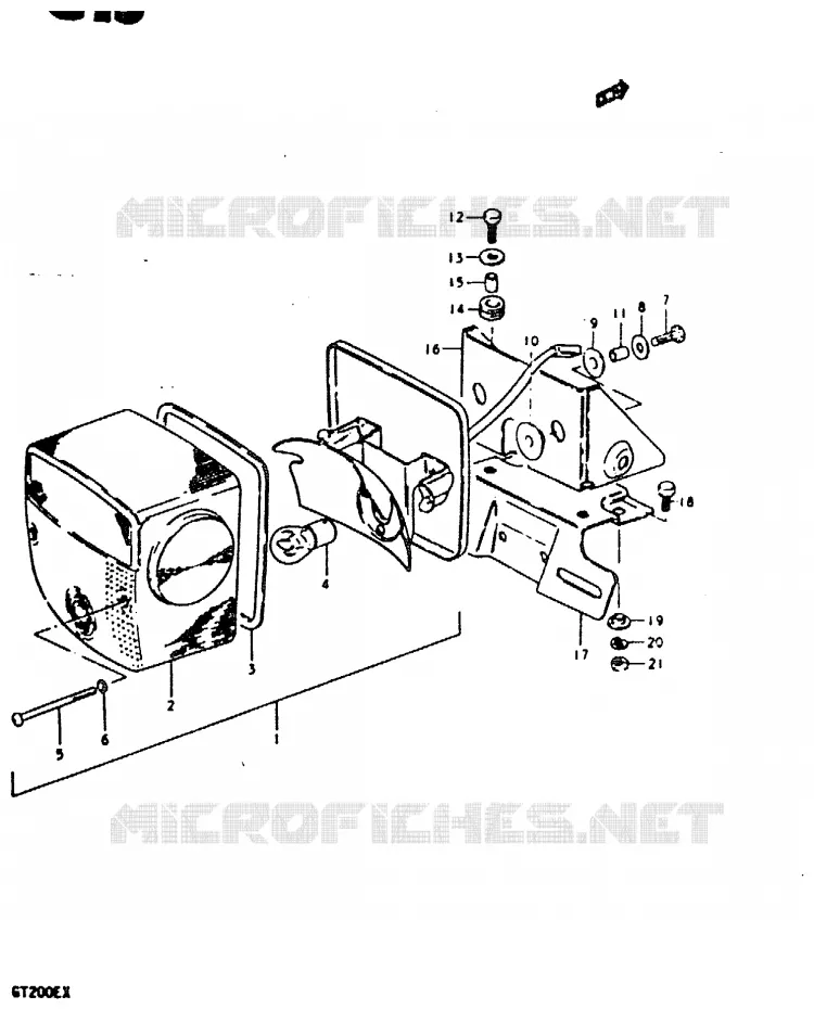 ACHTERLICHT (E2,E21) Suzuki MOTO 200 GT 1999  GT200EX(X)