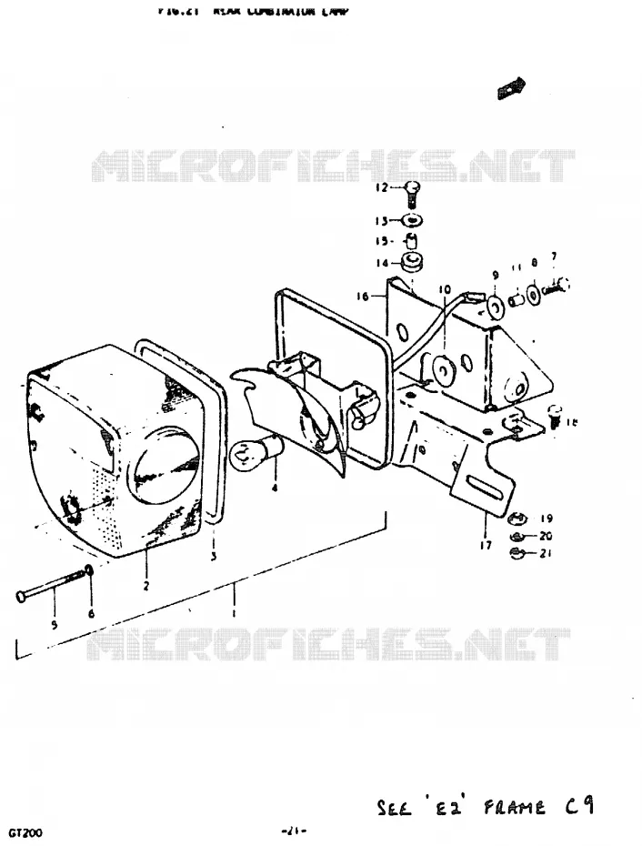 ACHTERLICHT Suzuki MOTO 200 GT 1992  GT200N(N)