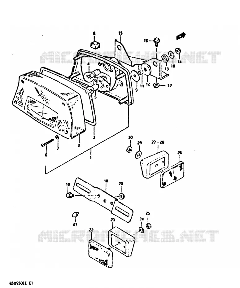 ACHTERLICHT Suzuki MOTO 550 GSX-E 1983  GSX550ED(E1)