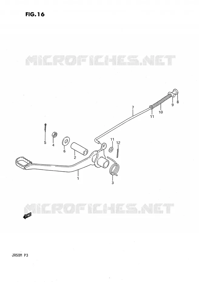 ACHTERREM Suzuki MOTO 50 JR 1984  JR50E(P3)