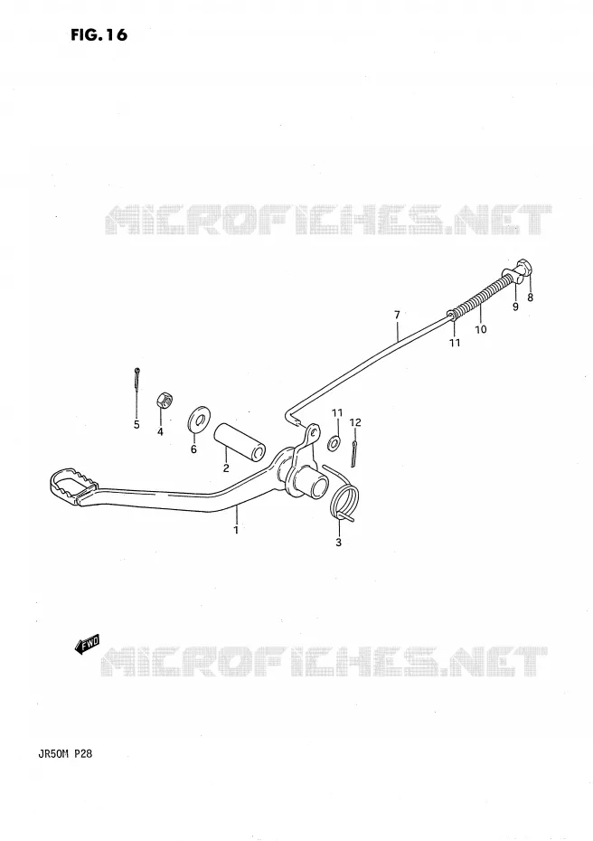 ACHTERREM Suzuki MOTO 50 JR 1990  JR50L(P28)