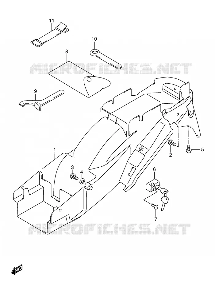 ACHTERSPATBORD Suzuki MOTO 600 GSX-F 2006  GSX600FK6(E2)