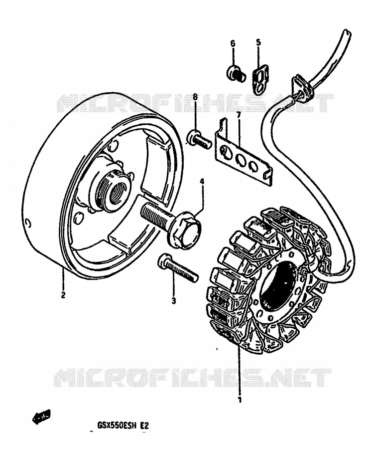 ALTERNATOR Suzuki MOTO 550 GSX-E 1986  GSX550EUG(F/G/H)
