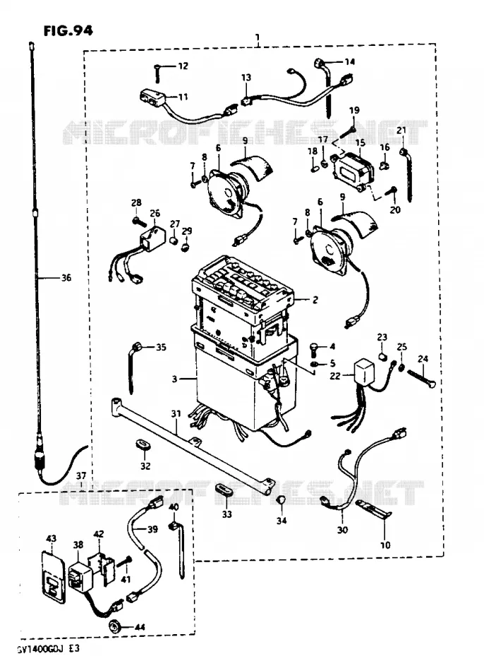 AUDIO KIT GV1400GTG OPTIONEEL Suzuki MOTO 1400 CAVALCADE 1986  GV1400GTG(G/H/J)