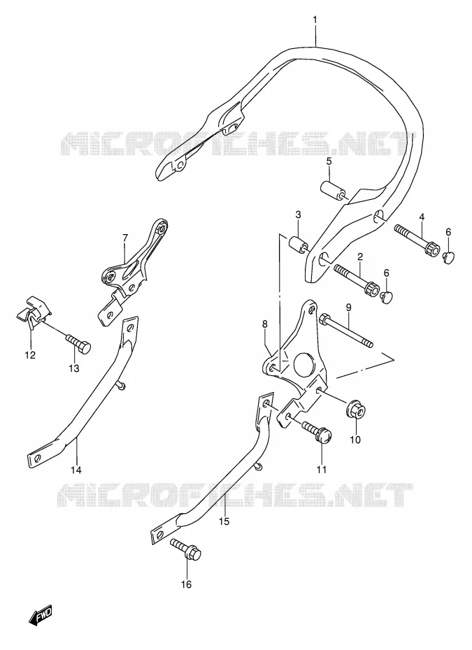 BACKREST (MODELE R/S/T) Suzuki MOTO 600 GSX-F 1993  GSX600FU2P(E2)