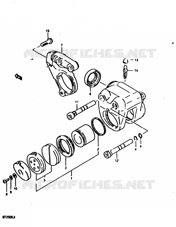 CALIPER (GT200EX) Suzuki MOTO 200 GT 1999  GT200EX(X)