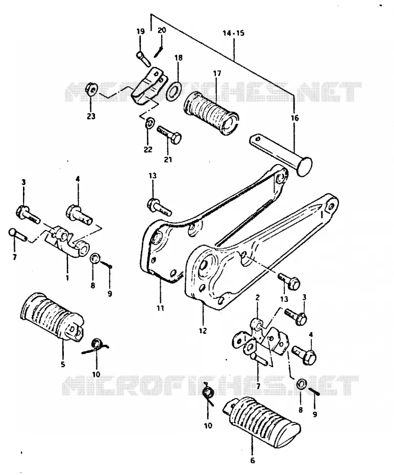 FOOTREST Suzuki MOTO 400 GSX 1996  GSX400ST(T/X)