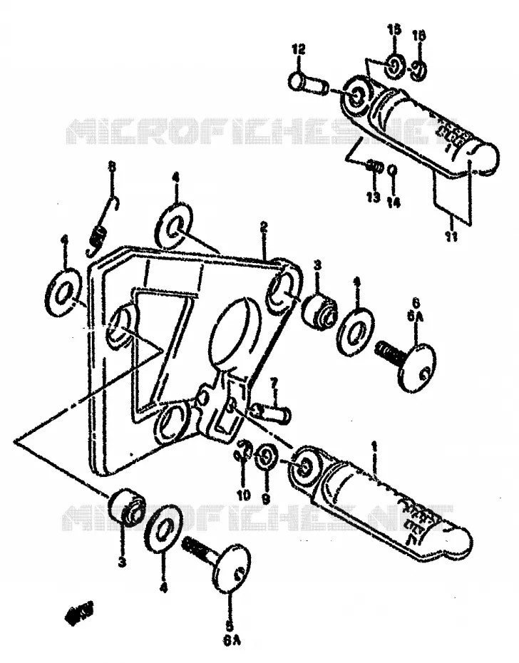FOOTREST Suzuki MOTO 750 GSX-F 1991  GSX750FM(K-T)