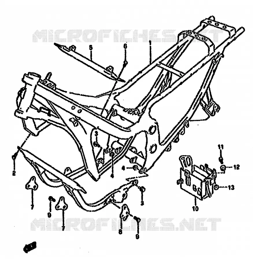 FRAME (MODELE S/T) Suzuki MOTO 750 GSX-F 1992  GSX750FN(K-T)