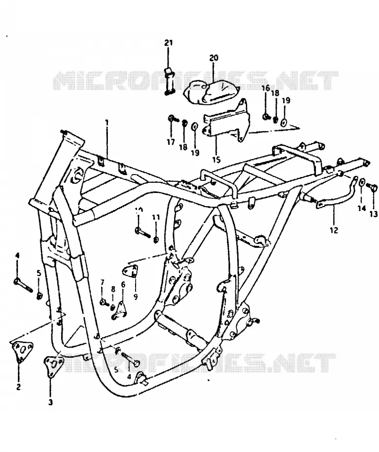 FRAME Suzuki MOTO 400 GSX 1980  GSX400ET/GSX400ST