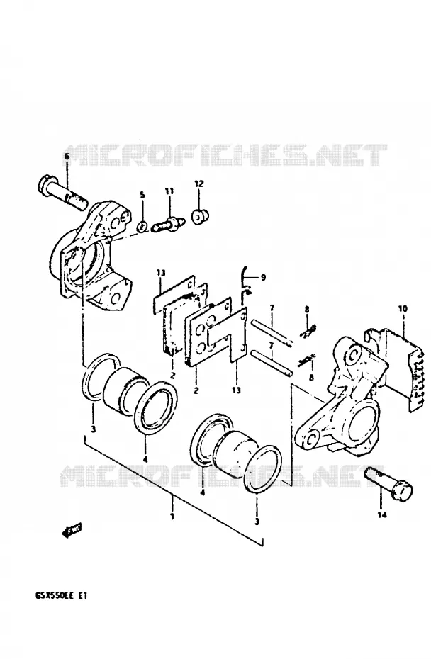 FRONT CALIPER Suzuki MOTO 550 GSX-E 1984  GSX550EE(E1)