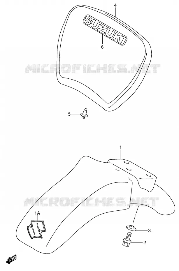 FRONT FENDER Suzuki MOTO 50 JR 2002  JR50K2(P3/P28)