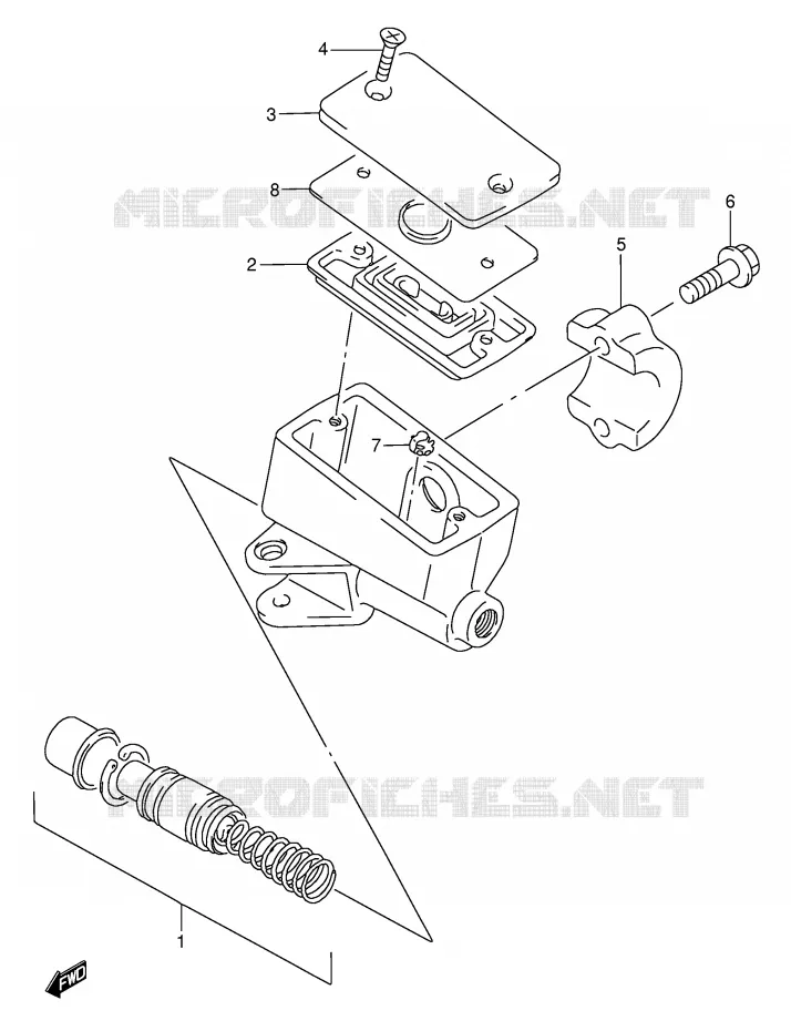 FRONT HOOFDREMCILINDER Suzuki MOTO 750 GSX-F 1992  GSX750FN(E2)