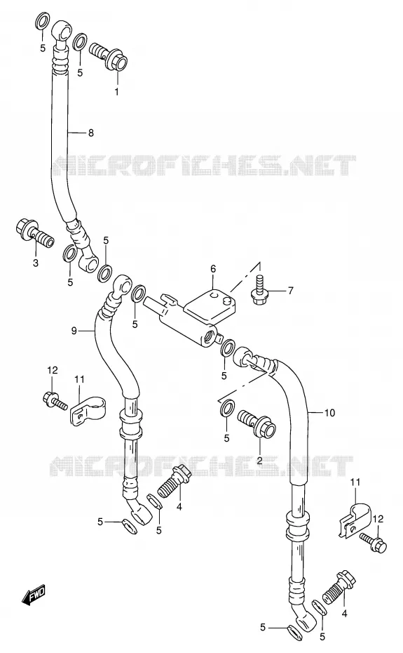 FRONT REMSLANG Suzuki MOTO 600 GSX-F 2001  GSX600FK1(E2)