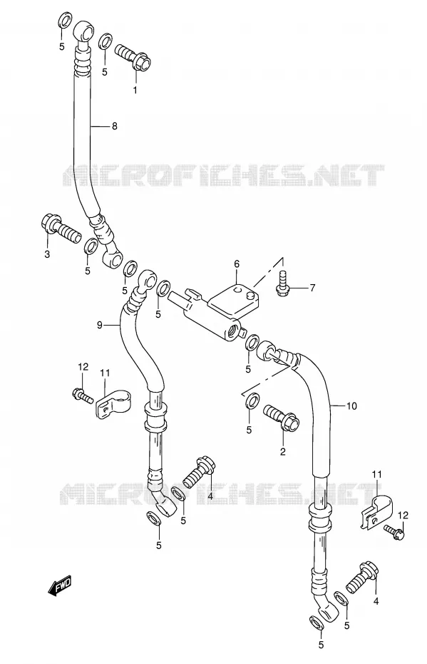 FRONT REMSLANG Suzuki MOTO 600 GSX-F 2005  GSX600FK5(E2)