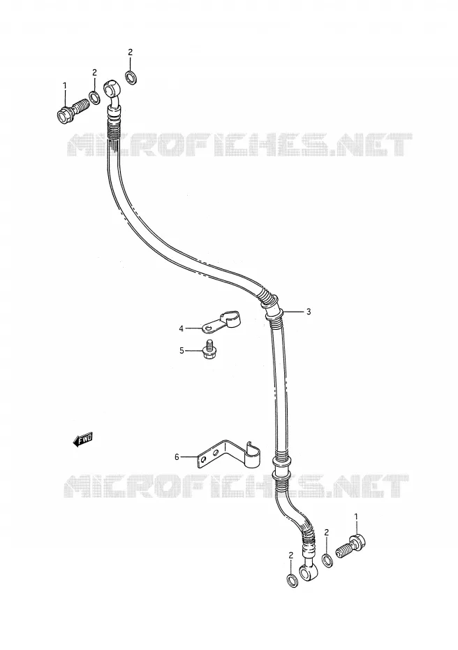 FRONT REMSLANG Suzuki MOTO 650 BOULEVARD 1986  LS650PG(E28)