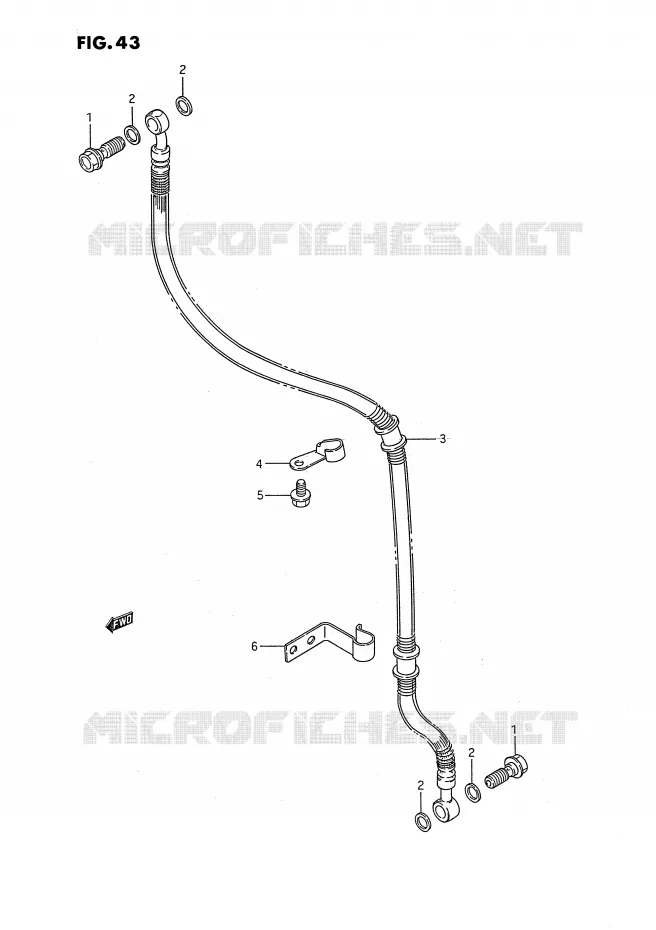 FRONT REMSLANG Suzuki MOTO 650 SAVAGE 1989  LS650FK(E2)