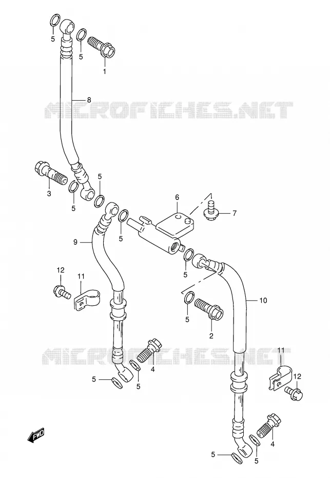 FRONT REMSLANG Suzuki MOTO 750 GSX-F 2003  GSX750FLK3(E2)