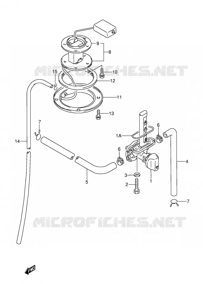 FUEL COCK (GSX600FL/FM E22,MODELE L/M/N/P/R/S) Suzuki MOTO 600 GSX-F 1988  GSX600FUJ(E2)