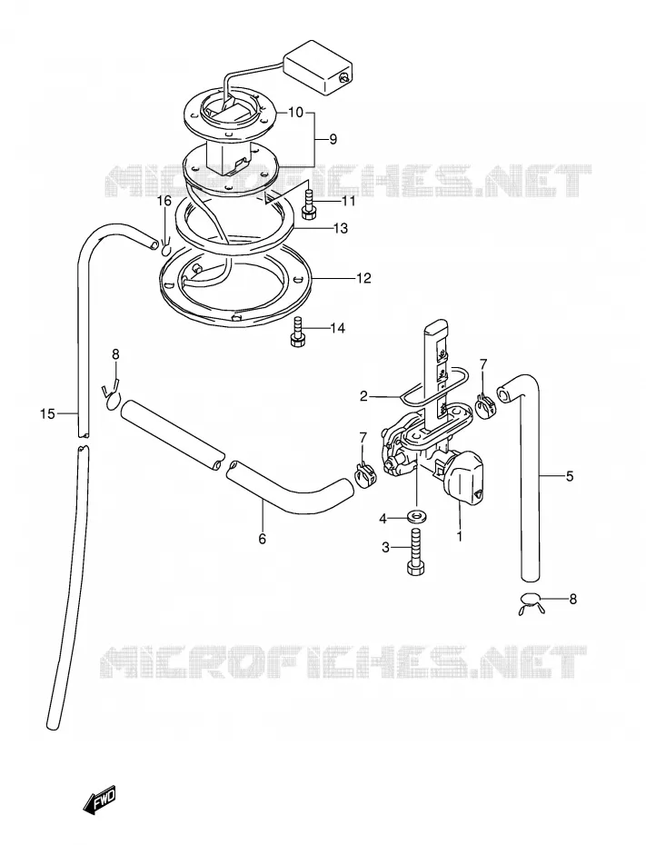 FUEL COCK (MODELE T) Suzuki MOTO 600 GSX-F 1994  GSX600FR(E2)
