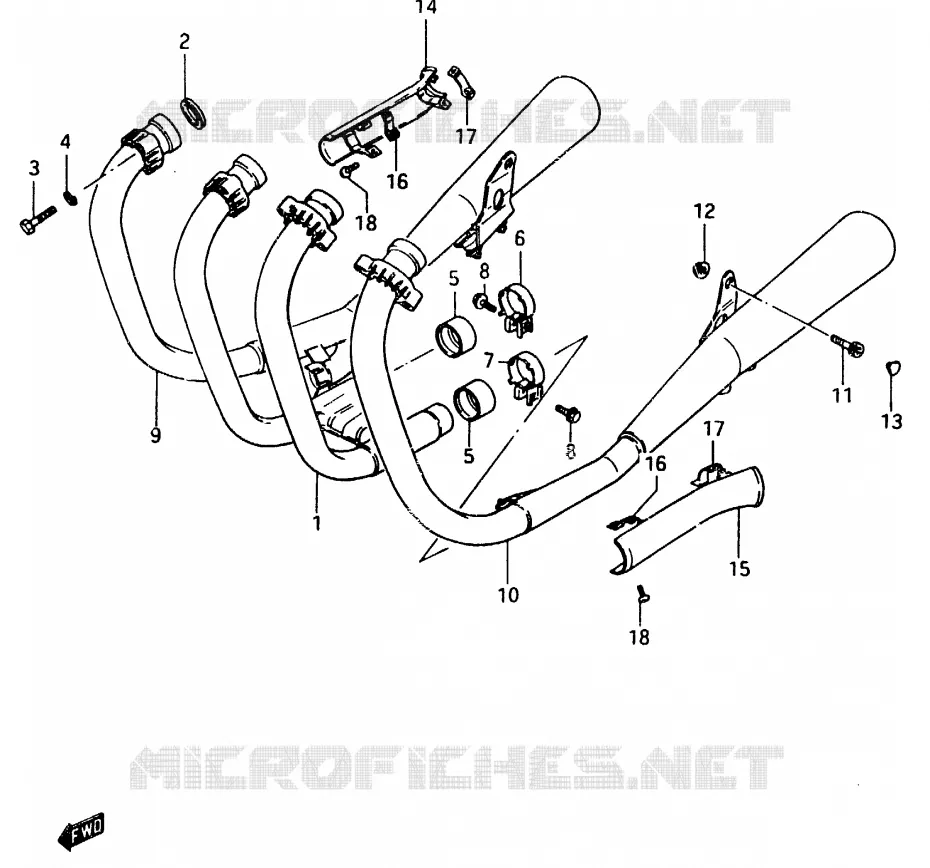 GELUIDDEMPER (MODELE D) Suzuki MOTO 750 GSX-E 1984  GSX750EFE(D/E)