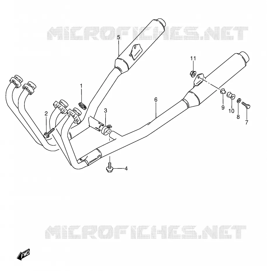 GELUIDDEMPER (MODELE K/L/M/N/P/R/S) Suzuki MOTO 600 GSX-F 1991  GSX600FU2M(E2)
