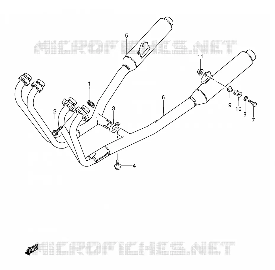 GELUIDDEMPER (MODELE T) Suzuki MOTO 600 GSX-F 1995  GSX600FUS(E2)
