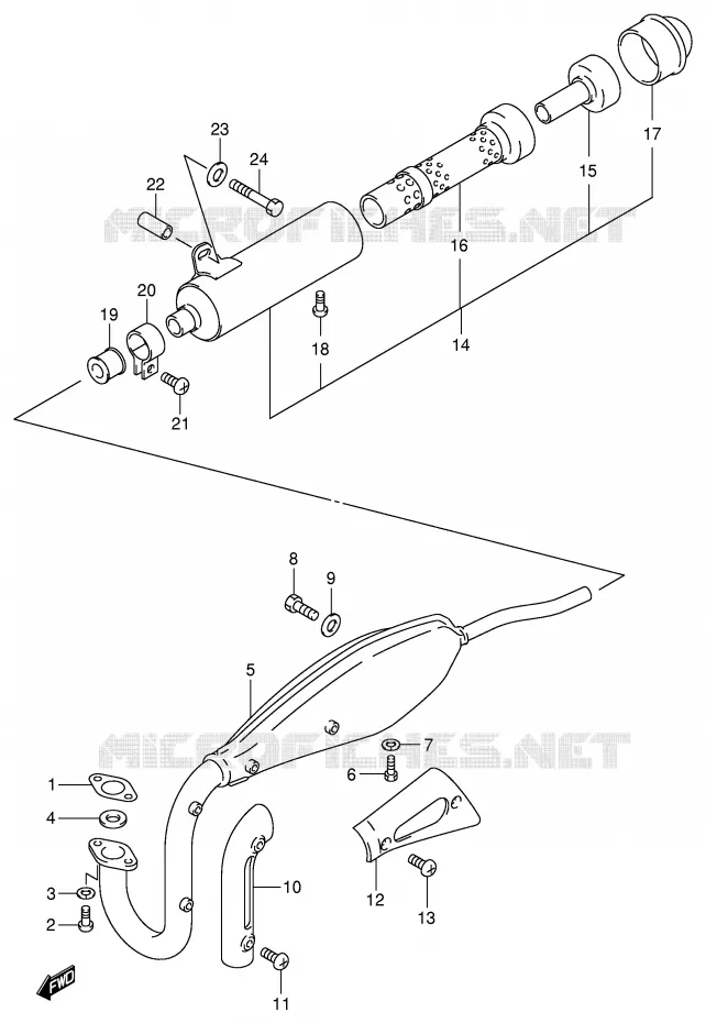 GELUIDDEMPER Suzuki MOTO 50 JR 2003  JR50K3(P3/P28)