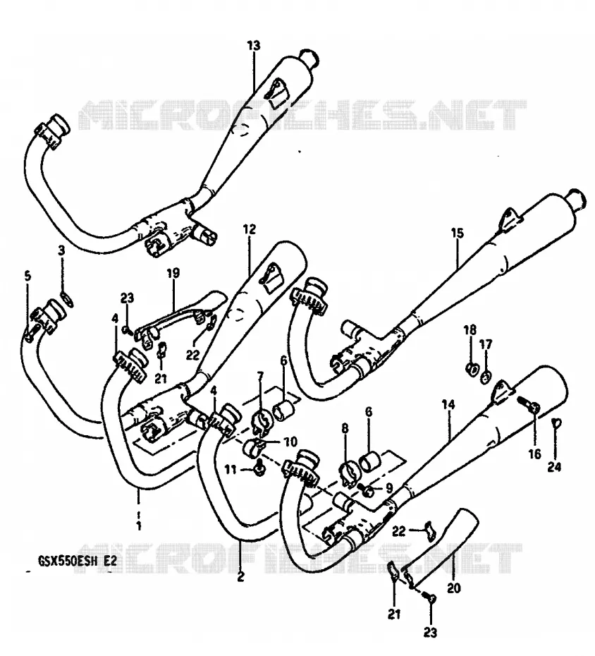 GELUIDDEMPER Suzuki MOTO 550 GSX-E 1986  GSX550EFG(F/G/H)