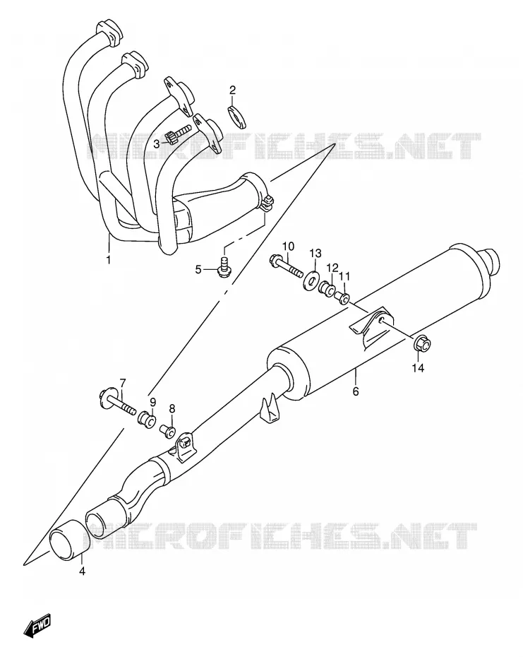 GELUIDDEMPER Suzuki MOTO 750 GSX-F 2003  GSX750FLK3(E2)