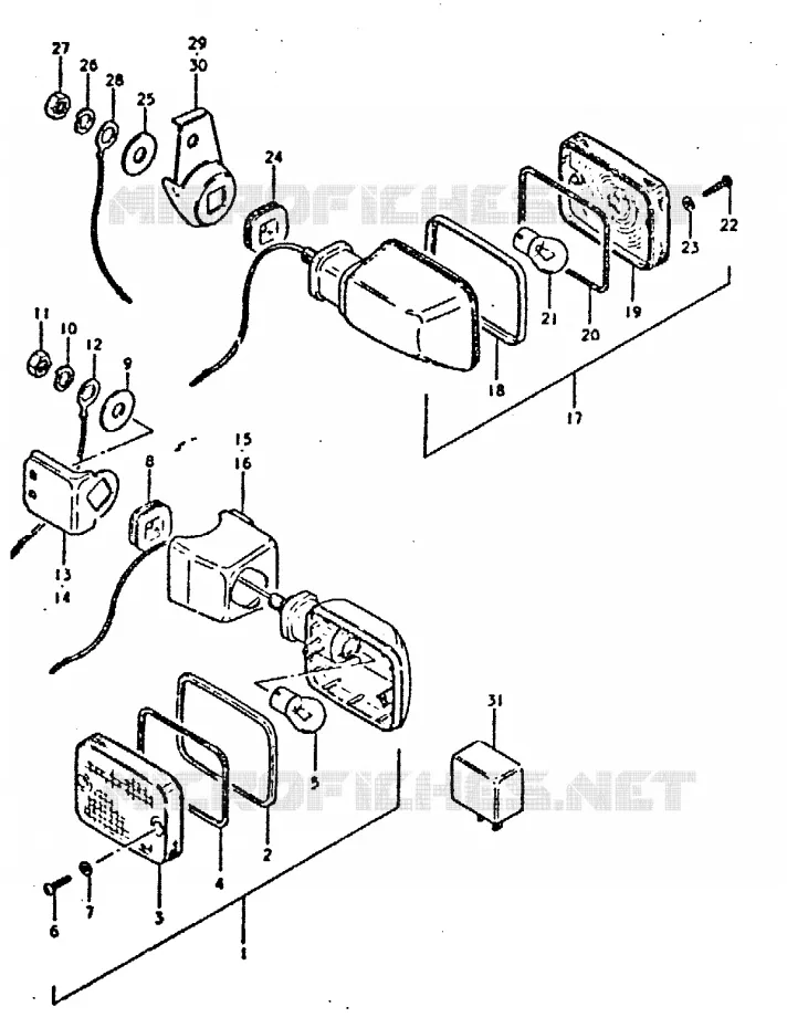 INDICATOREN (E2, E21) Suzuki MOTO 750 GSX 1980  GSX750T(T/X)