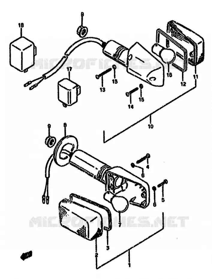 INDICATOREN (MODELE K/L/M/N/P/R) Suzuki MOTO 750 GSX-F 1995  GSX750FS(K-T)